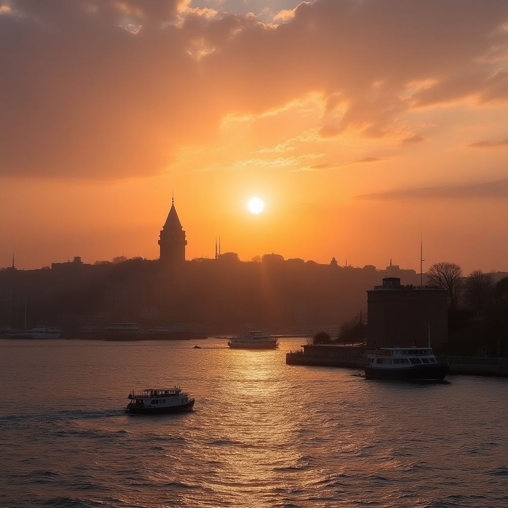 İstanbul Boğazı ve Kız Kulesi