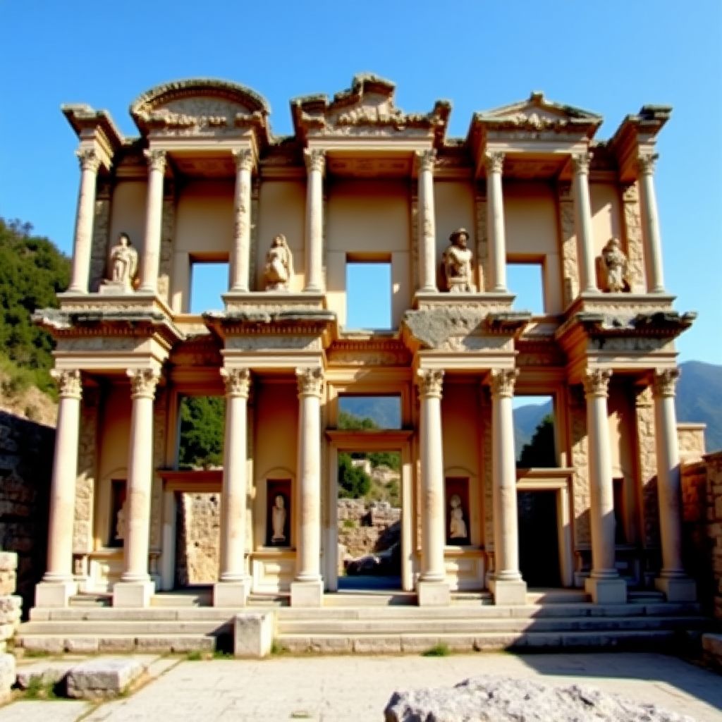 Efes Antik Kenti'ndeki Celsus Kütüphanesi